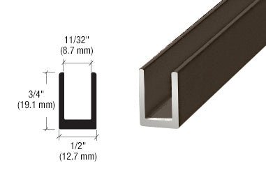 CRL CRL Fixed Panel Shower Door Deep U - Channel - 95" SDCD5160RB