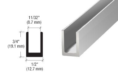 CRL CRL Fixed Panel Shower Door Deep U - Channel - 95" SDCD516BA