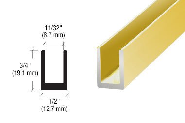 CRL CRL Fixed Panel Shower Door Deep U - Channel - 95" SDCD516BGA