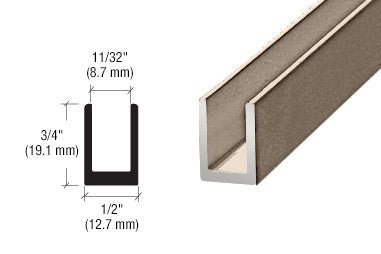 CRL CRL Fixed Panel Shower Door Deep U - Channel - 95" SDCD516BN