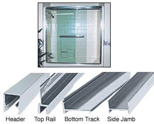 CRL CRL Frameless Double "MK" Series Sliding Shower Door Kit - 60" W x 72" H for 3/8" Glass S386072BA