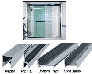 CRL CRL Frameless Double "MK" Series Sliding Shower Door Kit - 60" W x 72" H for 3/8" Glass S386072BN