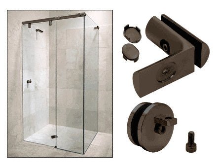 CRL CRL Hydroslide 90 Degree Wall - to - Glass Sliding Shower Door Accessory Kit HYDA90RB