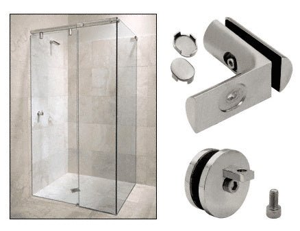 CRL CRL Hydroslide 90 Degree Wall - to - Glass Sliding Shower Door Accessory Kit HYDA9BN