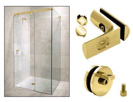 CRL CRL Hydroslide 90 Degree Wall - to - Glass Sliding Shower Door Accessory Kit HYDA9BR