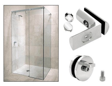 CRL CRL Hydroslide 90 Degree Wall - to - Glass Sliding Shower Door Accessory Kit HYDA9CH