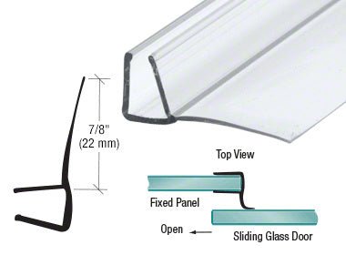 CRL CRL Polycarbonate U Seal Side Seal with 90 Degree Vinyl Fin PC1090 - CCP22