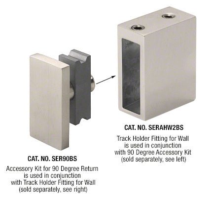 CRL CRL Serenity Series Sliding Door 90 Degree Accessory Kit SER90BS