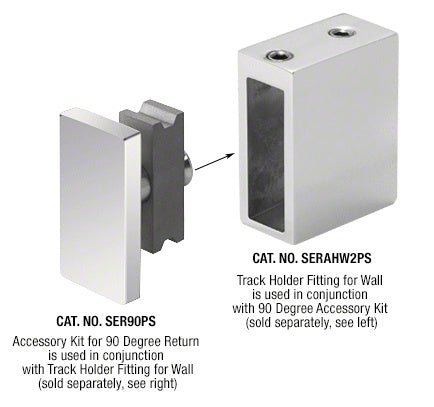 CRL CRL Serenity Series Sliding Door 90 Degree Accessory Kit SER90PS