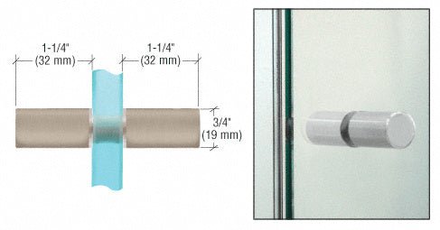 CRL Cylinder Style Back - to - Back Shower Door Knobs SDK112BN