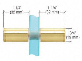 CRL Cylinder Style Back - to - Back Shower Door Knobs With Plastic Sleeve SDKP112BR