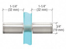 CRL Cylinder Style Back - to - Back Shower Door Knobs With Plastic Sleeve SDKP112CH