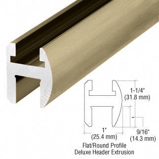 CRL Deluxe Shower Door Header Kit - 144" SDH144BBRZ