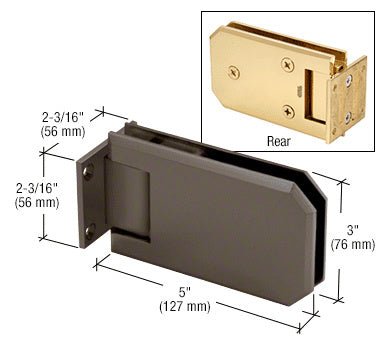 CRL Elite 074 Series Wall Mount Short Back Plate Hinge (Discontinued) ELT0740RB