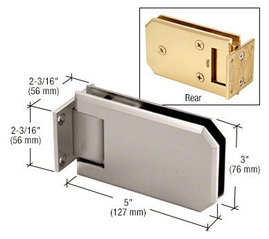 CRL Elite 074 Series Wall Mount Short Back Plate Hinge (Discontinued) ELT074BN