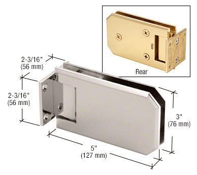 CRL Elite 074 Series Wall Mount Short Back Plate Hinge (Discontinued) ELT074PN