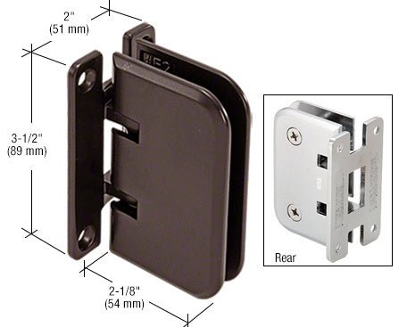 CRL Estate 037 Series Wall Mount 'H' Back Plate Hinge *Discontinued* EST0370RB