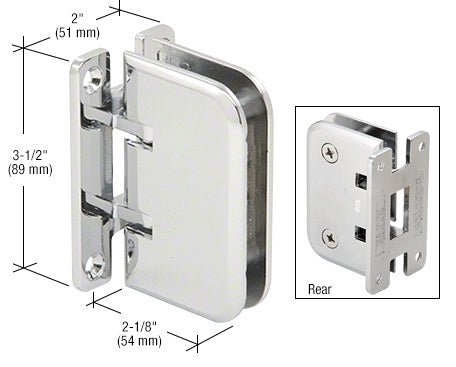 CRL Estate 037 Series Wall Mount 'H' Back Plate Hinge *Discontinued* EST037CH