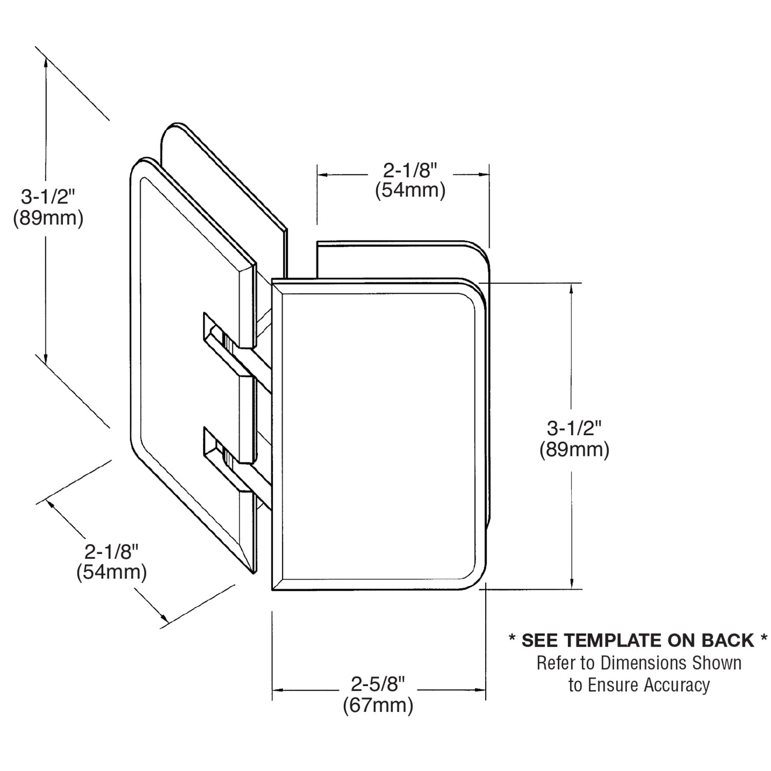 CRL Estate 135 Series 135 Degree Glass - to - Glass Hinge EST135CH