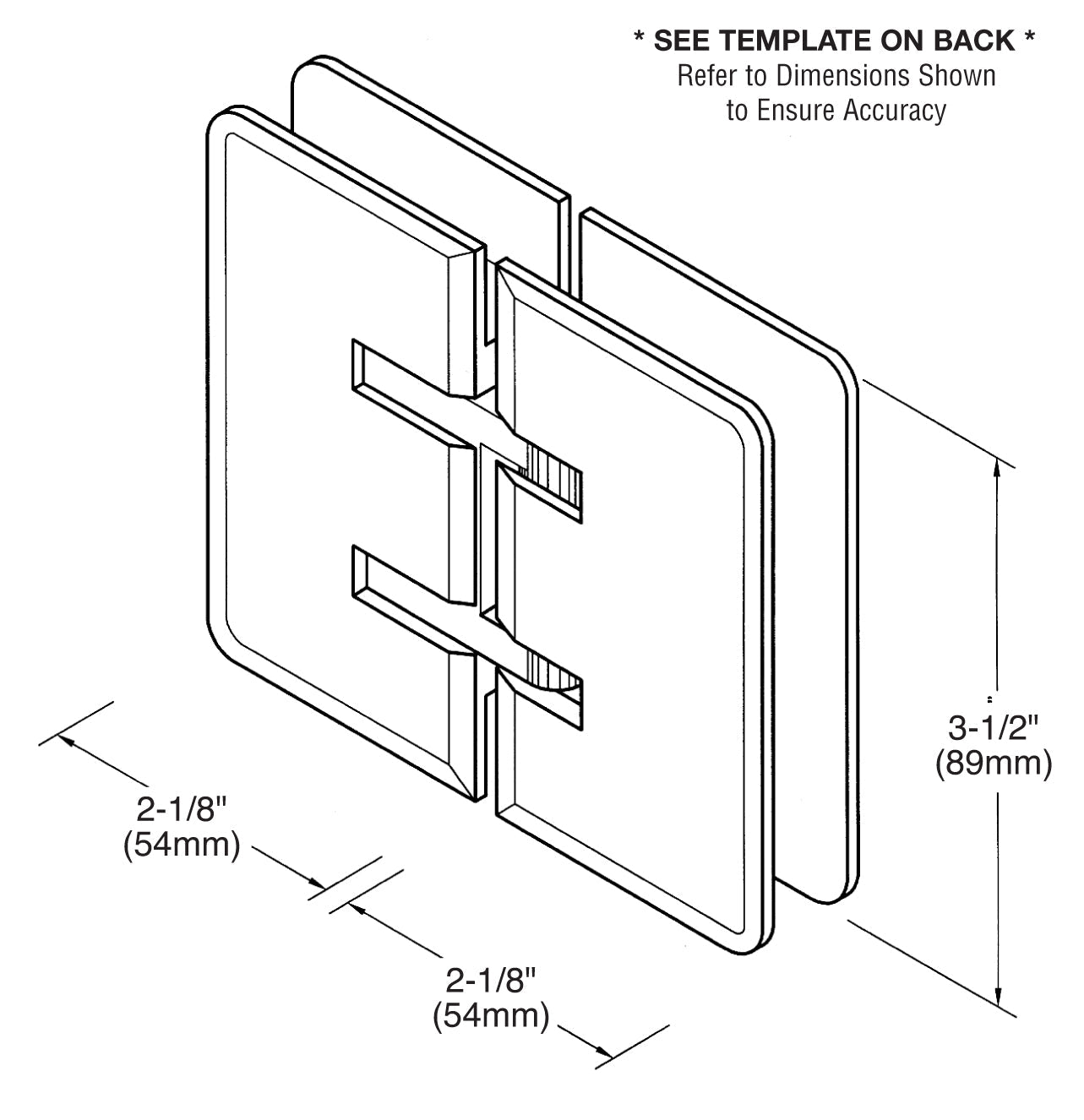 CRL Estate 180 Series 180 Degree Glass - to - Glass Hinge *Discontinued* EST180BN