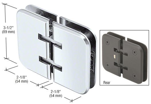 CRL Estate 180 Series 180 Degree Glass - to - Glass Hinge *Discontinued* EST180CH