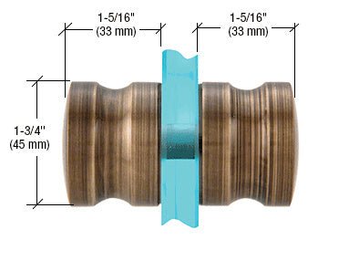 CRL Euro Style Back - to - Back Shower Door Knobs SDK120ABR