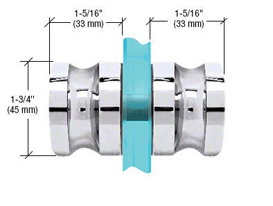 CRL Euro Style Back - to - Back Shower Door Knobs SDK120BN