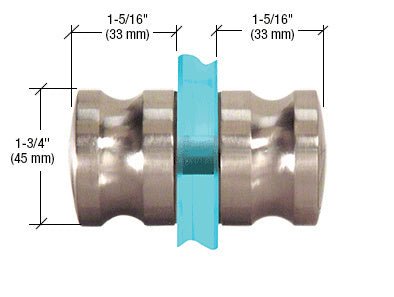 CRL Euro Style Back - to - Back Shower Door Knobs SDK120BN