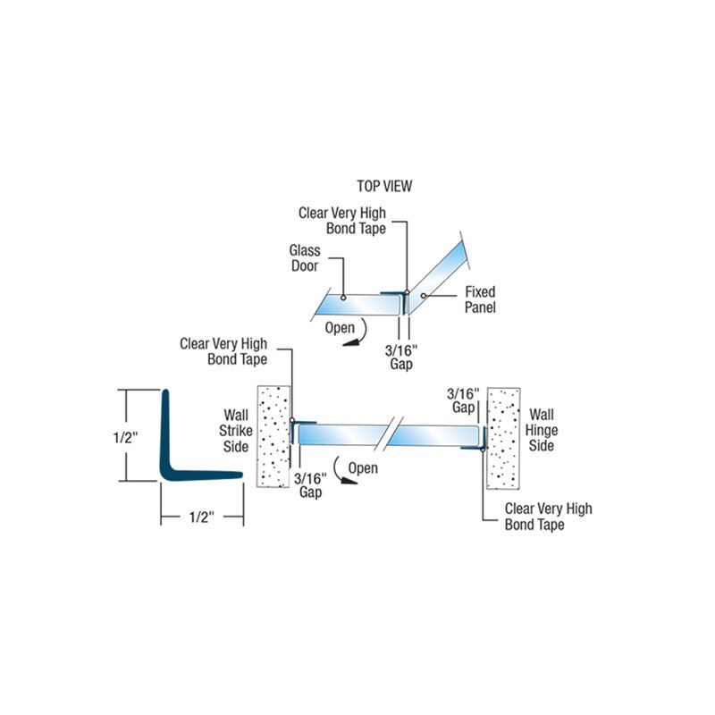 FHC FHC 1/2" x 1/2" "L" Angle Jamb - 95" Long CLS3812