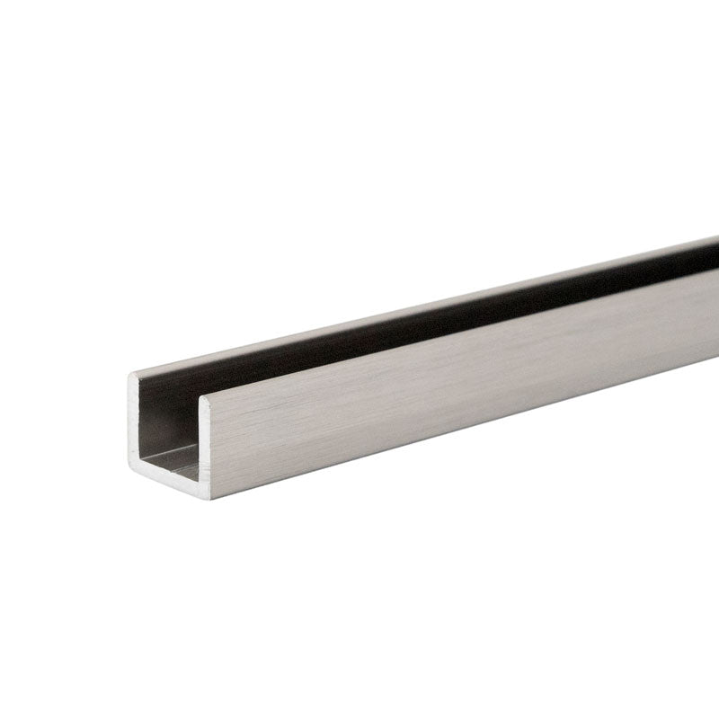 FHC FHC 3/8" Low Profile U - Channel for Glass - 95" Long SUCR38BN