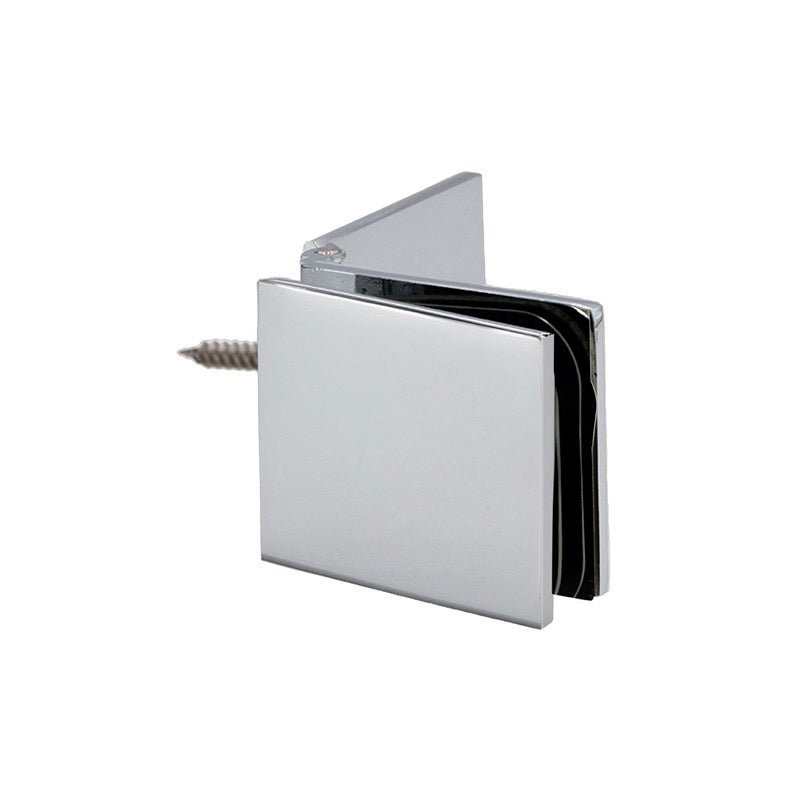 FHC FHC Adjustable Glass Clamp Square - Wall Mount For 3/8" To 1/2" Glass CADJBV037CH