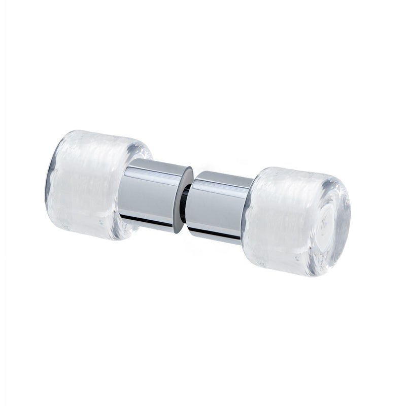 FHC FHC Back - To - Back Dumbell Knob Chrome & Glass DK410CR