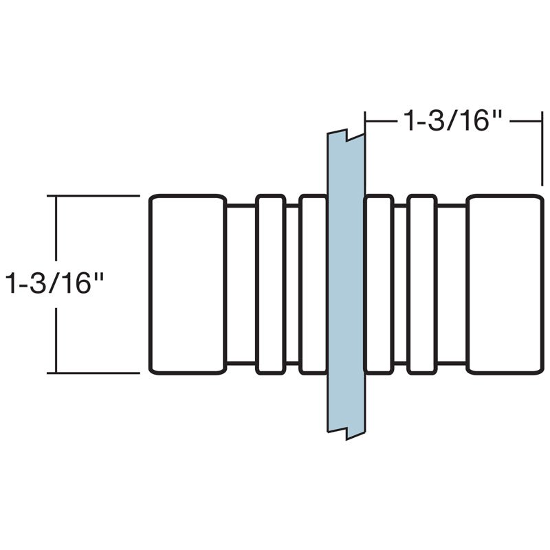 FHC FHC Back - To - Back Modern Knobs DKM2BN