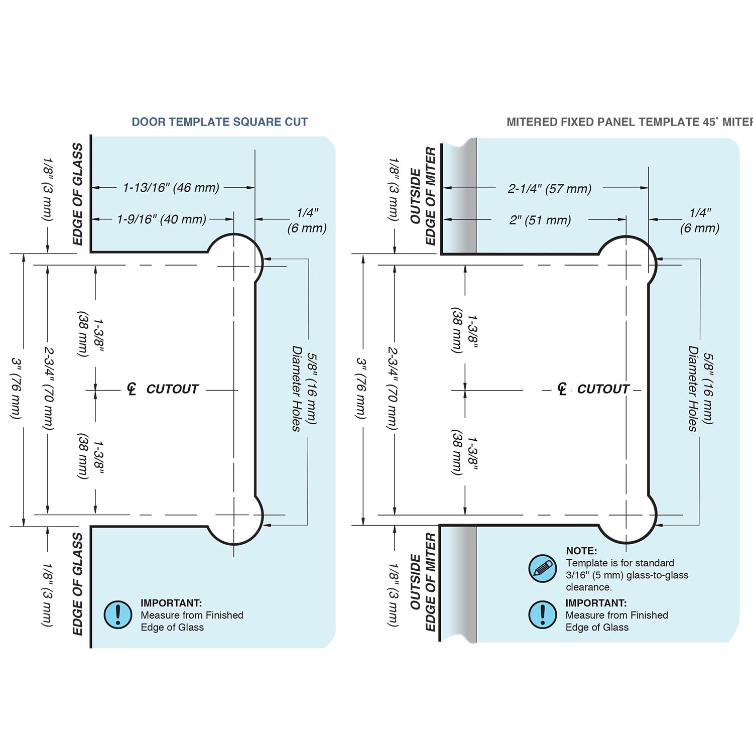 FHC FHC Carolina Beveled 5 Degree Positive Close Glass To Glass 135 Degree Hinge CLN535BN