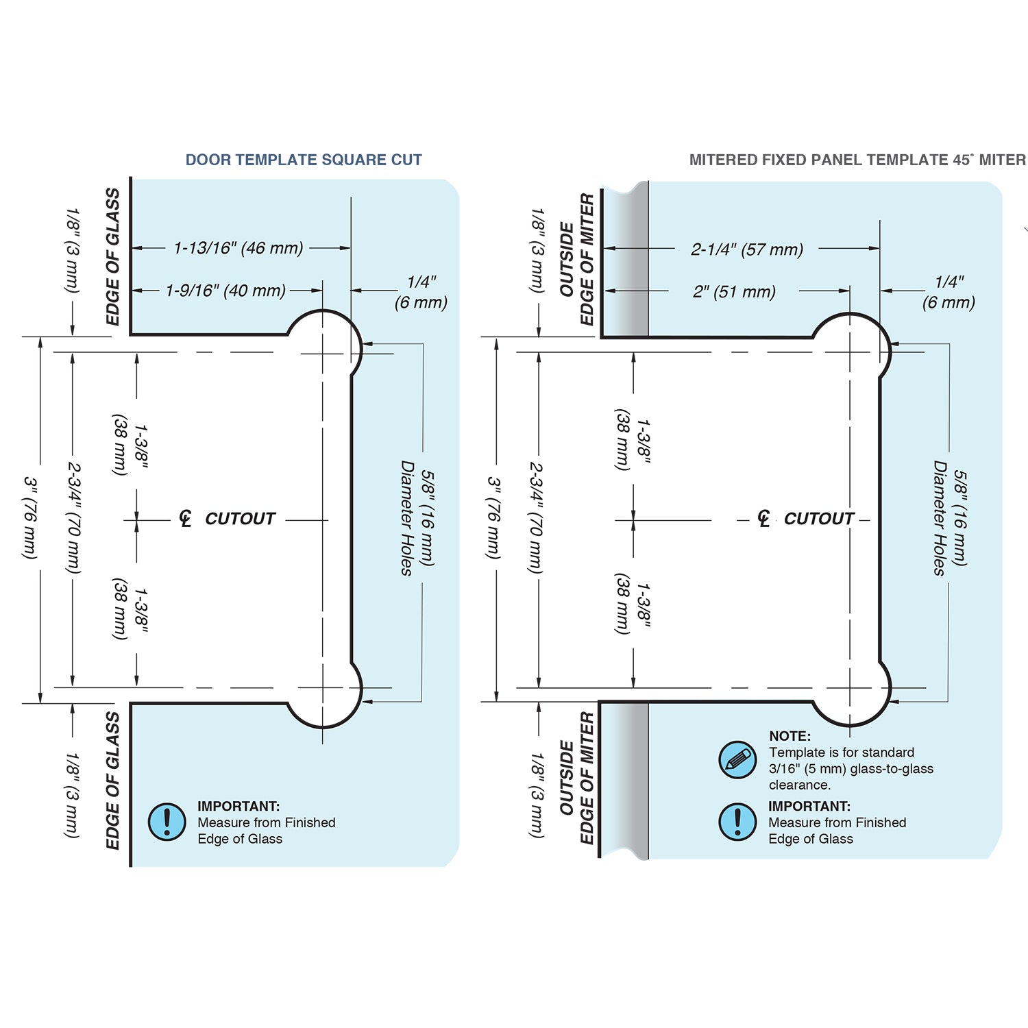 FHC FHC Carolina Beveled Glass To Glass 135 Degree Hinge CLN135BN