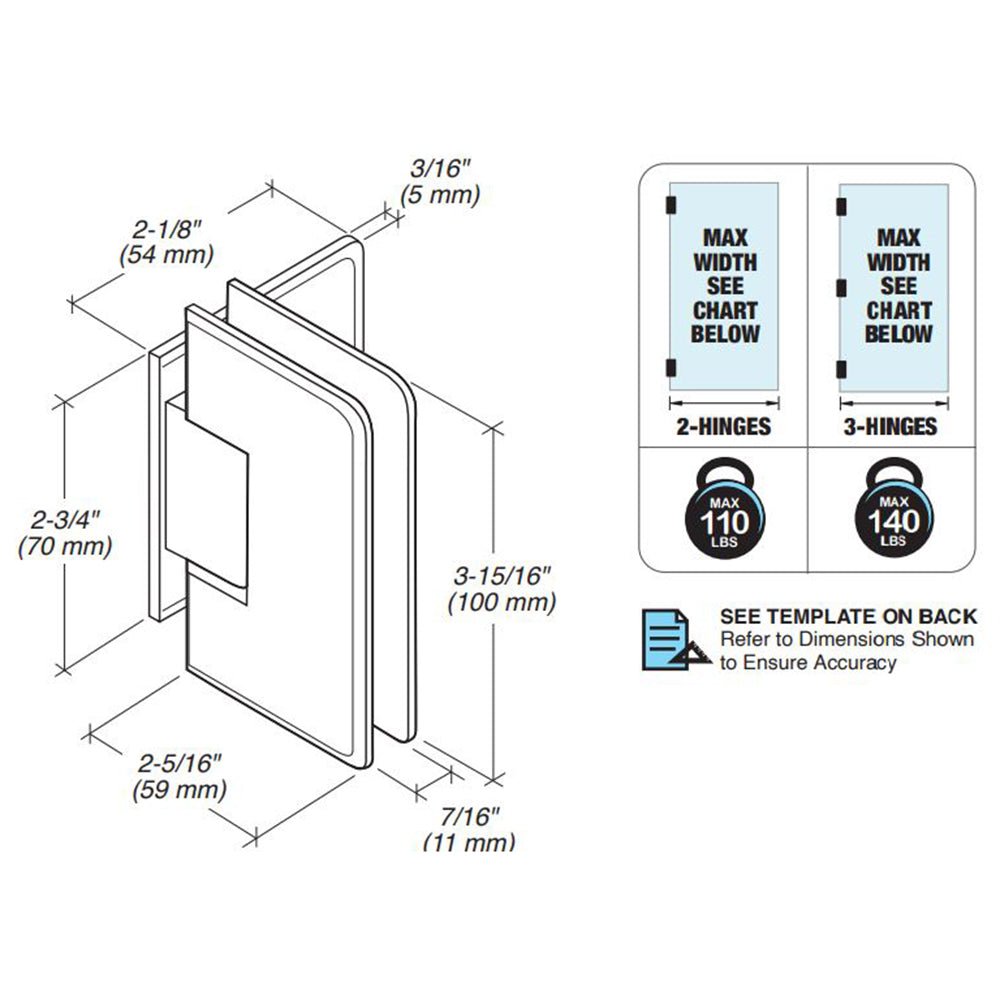 FHC FHC Carolina Beveled Wall Mount Offset Short Back Plate CLN06BN