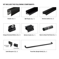 FHC FHC Classic Series Tub Door Sliding Kit For 1/4