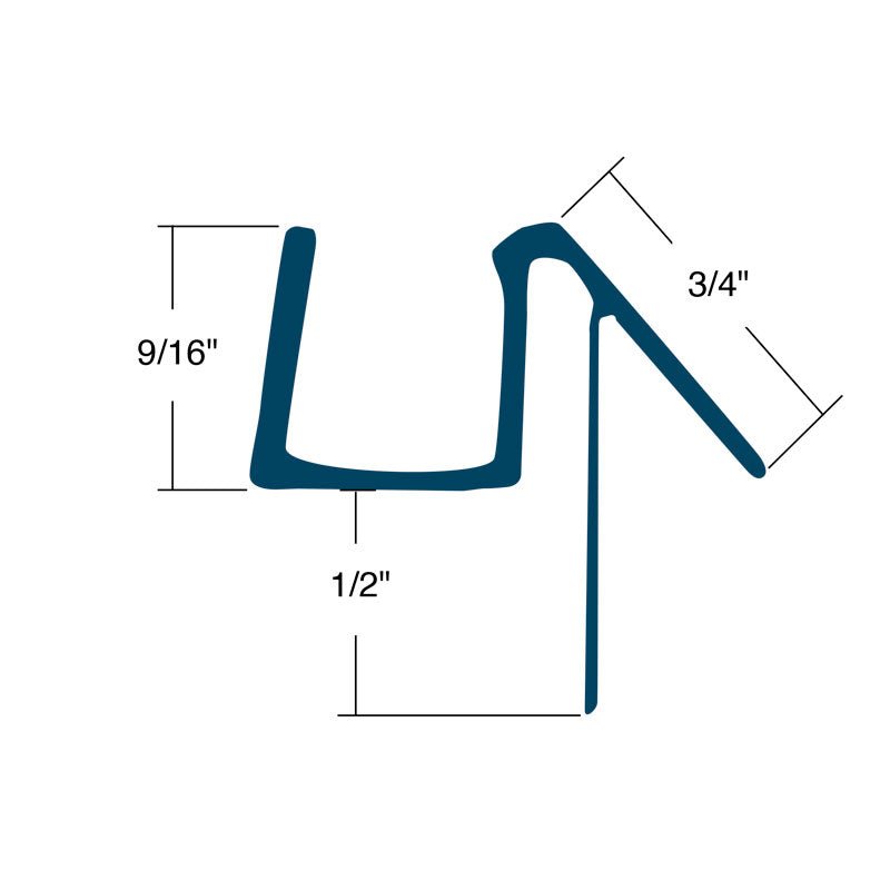 FHC FHC Clear Premium Bottom Seal with Offset Flexible Fin CPBW12