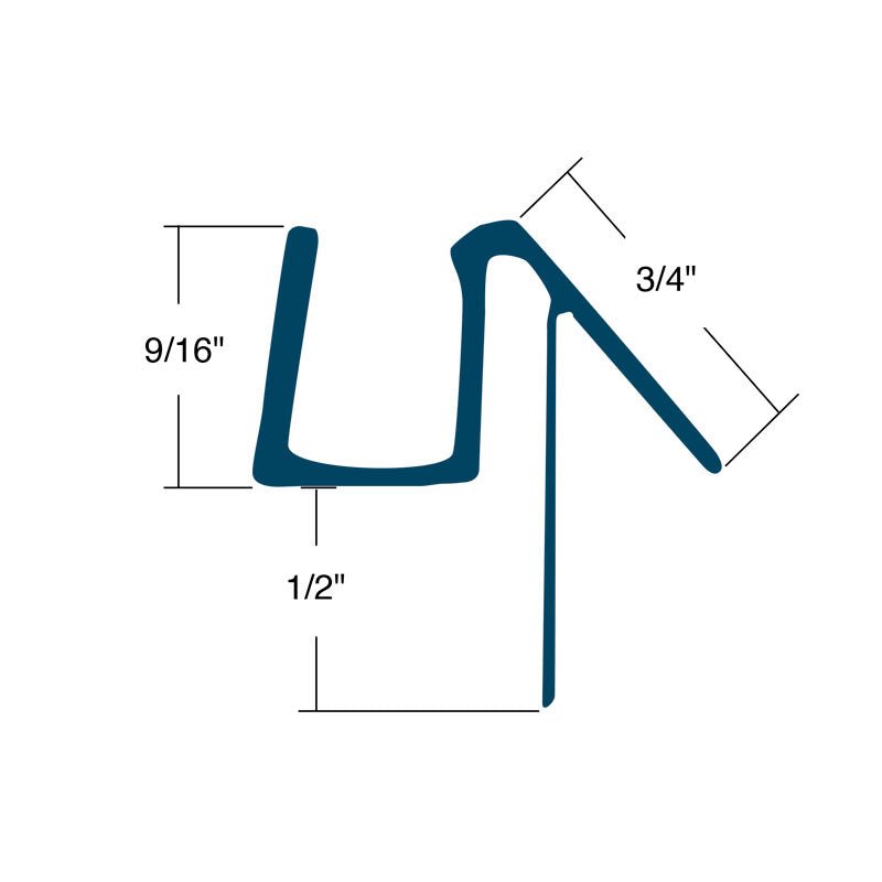 FHC FHC Clear Premium Bottom Seal with Offset Flexible Fin CPBW38