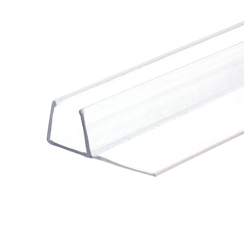 FHC FHC Clear U - Channel with 90 Degree Fin Seal For 3/8" Glass - 95" Long CF1N38