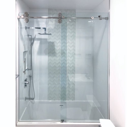 FHC FHC Clearwater Series Sliding Shower Door System For 3/8" Or 1/2" Glass CW78BS