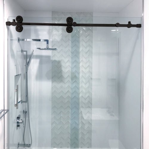 FHC FHC Clearwater Series Sliding Shower Door System For 3/8" Or 1/2" Glass CW78MB