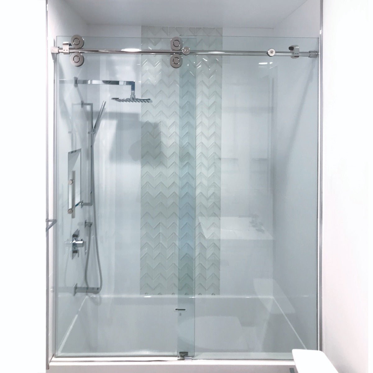 FHC FHC Clearwater Series Sliding Shower Door System For 3/8" Or 1/2" Glass CW78PS