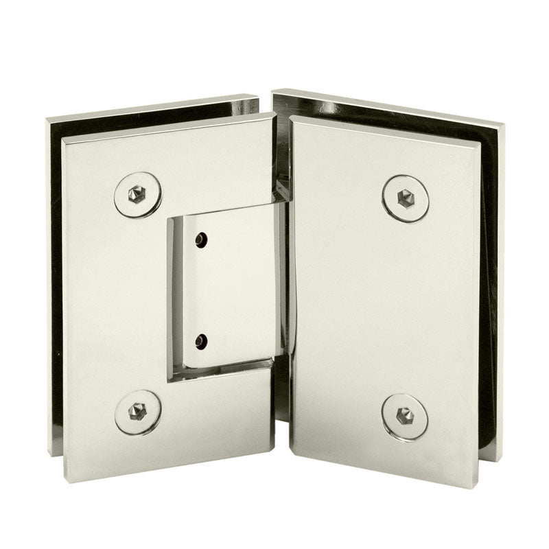 FHC FHC Glendale Series 135 Degree Adjustable Glass - To - Glass Hinge For 3/8" To 1/2" Glass GLENA135PN