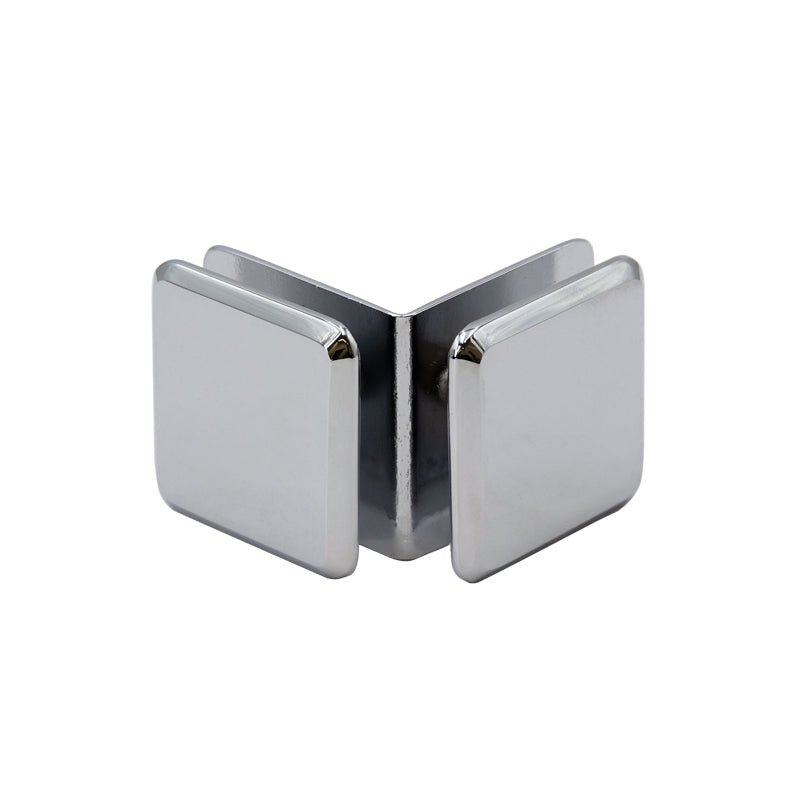 FHC - FHC Open Faced Beveled 90" Degree Glass - To - Glass Clamp For 3/8" And 1/2" Glass - CBU0F90PN