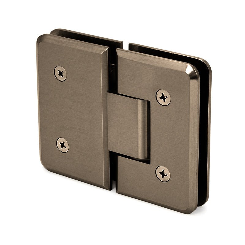 FHC - FHC Pasadena HD Beveled Glass To Glass 180 Degree Hinge - PAS180BBRZ