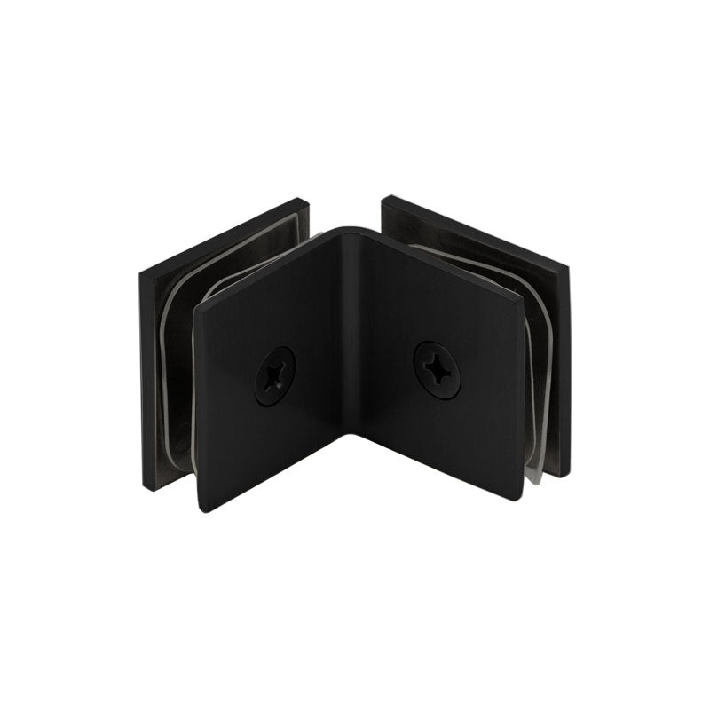 FHC FHC Open Face Square - 90 Degree Glass Clamp For 3/8" And 1/2" Glass - Matte Black CSU0F90MBM