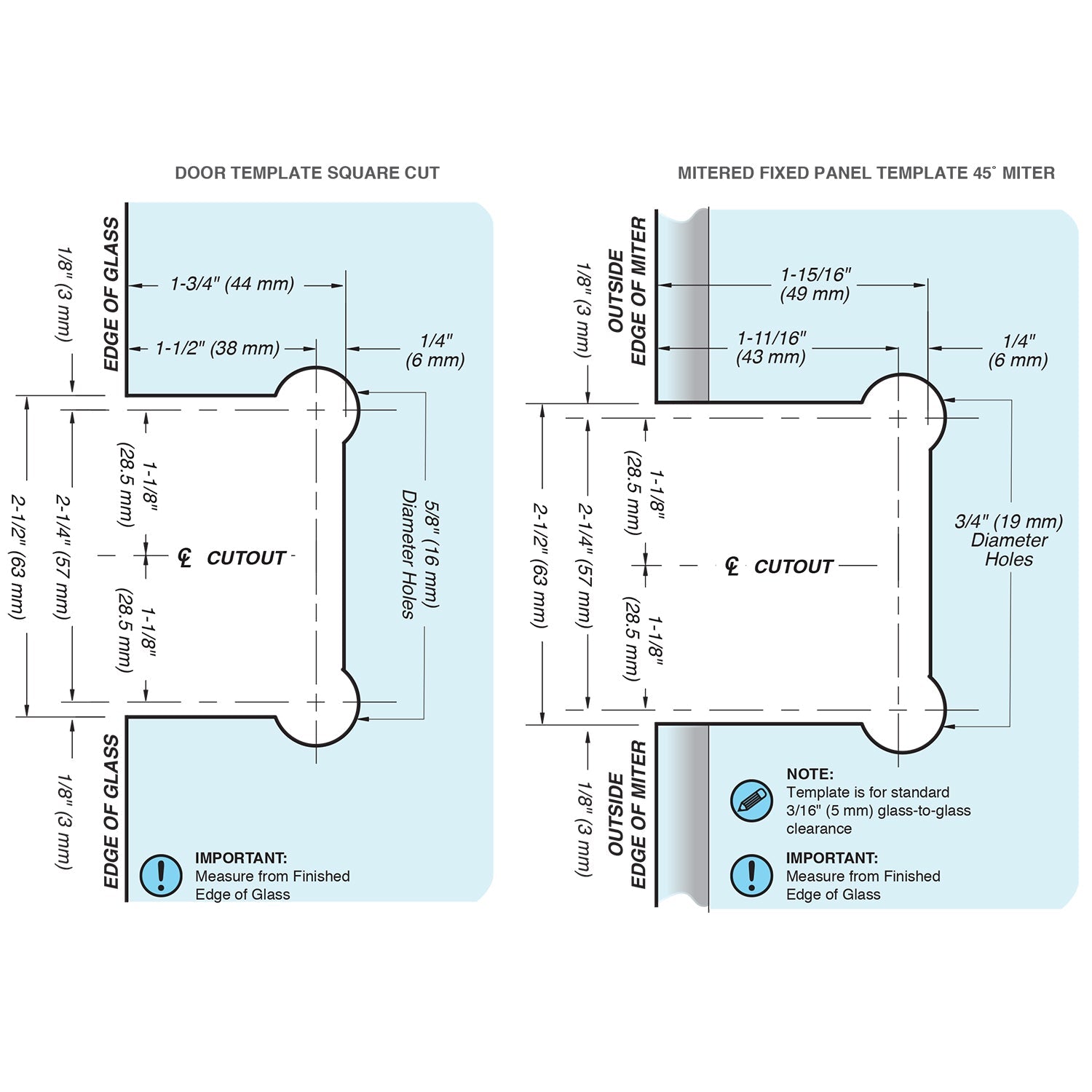 FHC FHC Preston Beveled 5 Degree Positive Close Glass To Glass 135 Degree Hinge PRES535BN