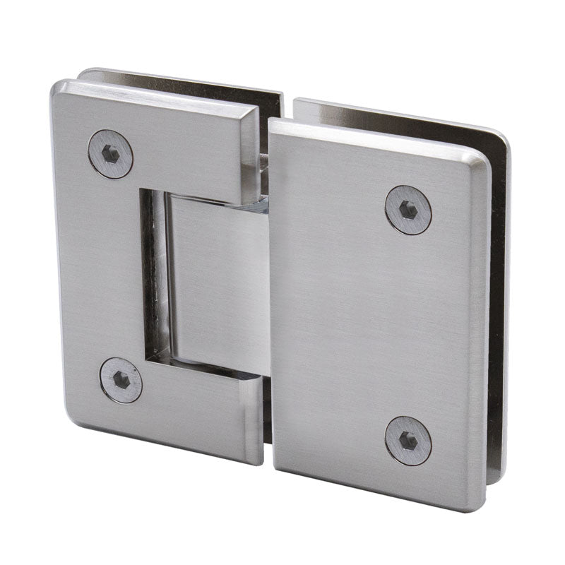 FHC FHC Preston Beveled 5 Degree Positive Close Glass To Glass 180 Degree Hinge PRES580BN