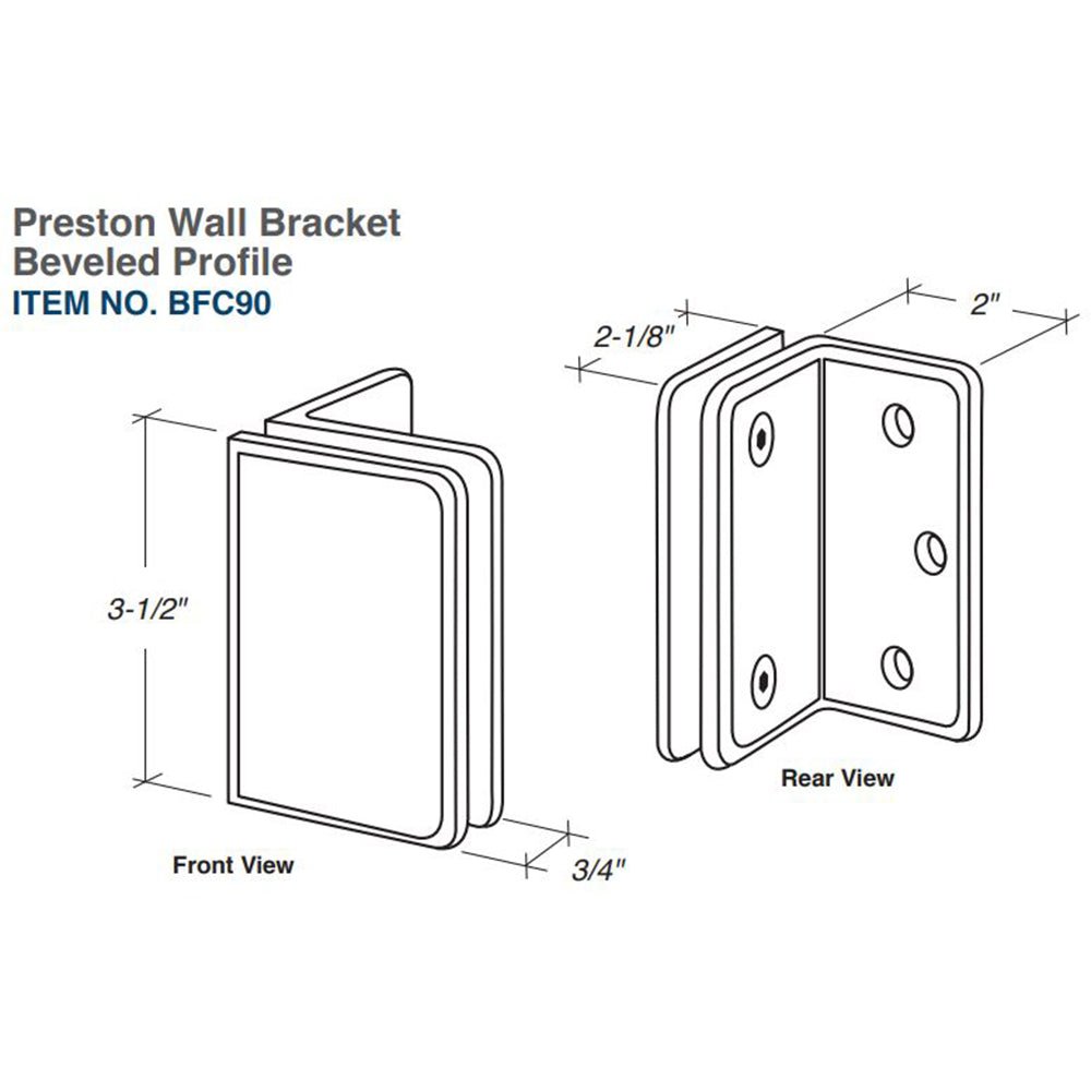 FHC FHC Preston Glass Clamp BFC90BN